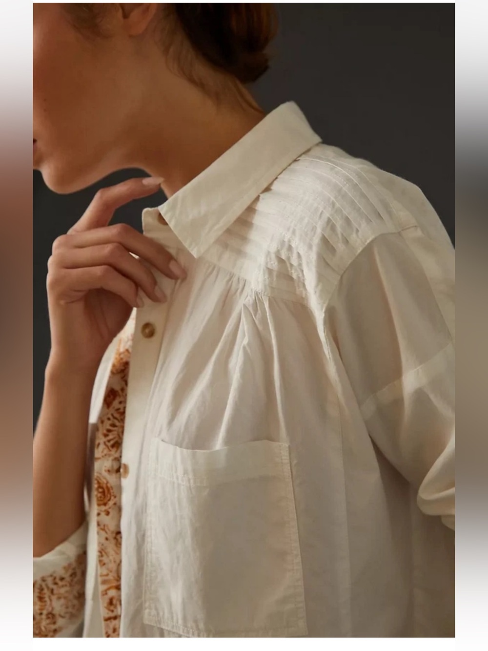 Pilcro Henley button down shirt dress XS - Picture 3 of 5